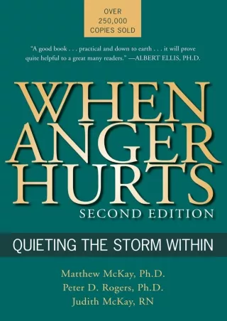 Read PDF  When Anger Hurts: Quieting the Storm Within