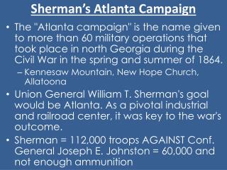 Sherman’s Atlanta Campaign