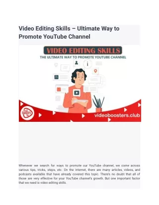 Video Editing Skills – Ultimate Way to