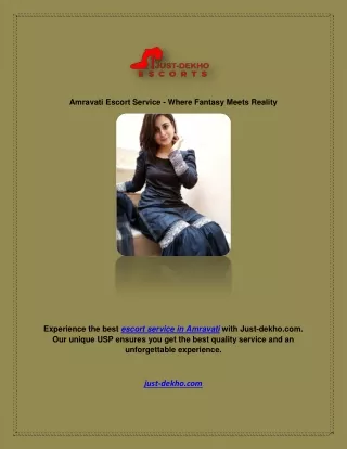 Amravati Escort Service - Where Fantasy Meets Reality