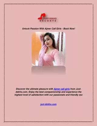 Unlock Passion With Ajmer Call Girls - Book Now!