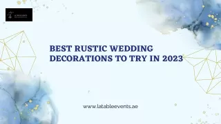 Rustic Wedding Decorations