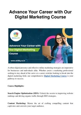 Digital Marketing Course Institute | SkillIQ