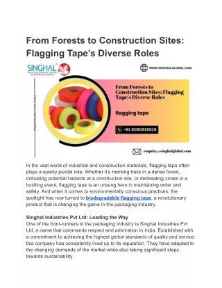 From Forests to Construction Sites_ Flagging Tape’s Diverse Roles
