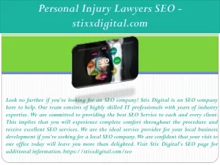 Personal Injury Lawyers SEO - stixxdigital.com