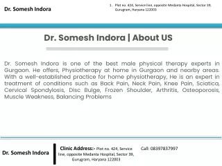 Pain Relief Physiotherapy Clinic Gurgaon Sector 39