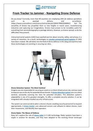 From Tracker to Jammer - Navigating Drone Defense