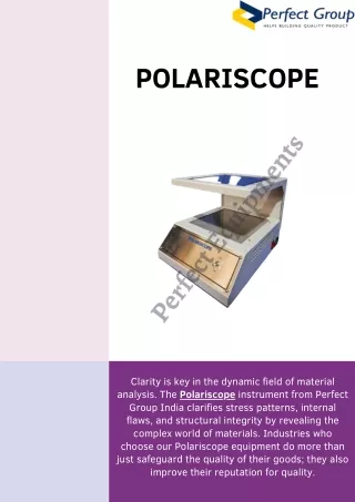 Polariscope | Perfect Group India