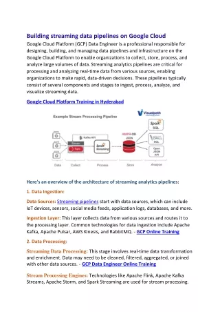 GCP Data Engineer Training in Ameerpet | GCP Training in Hyderabad