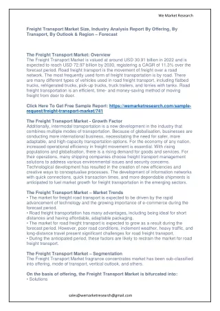 Freight Transport Market