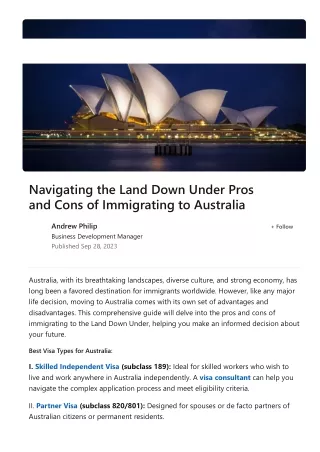 Navigating the Land Down Under Pros and Cons of Immigrating to Australia