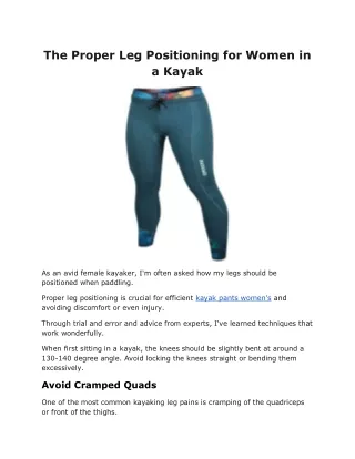 kayak pants women's