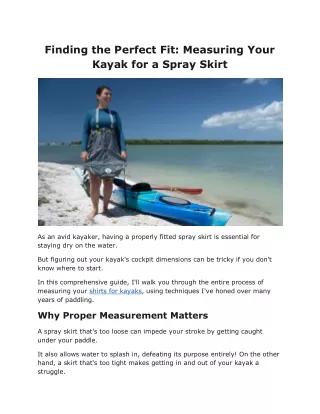 skirts for kayaks