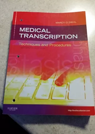PDF/READ Medical Transcription: Techniques and Procedures