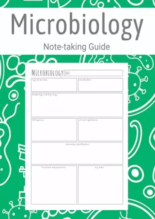 READ [PDF] Microbiology Note-taking Guide: Microbiology Students Notebook, Study Template