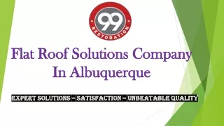 Flat Roof Solutions Company In Albuquerque