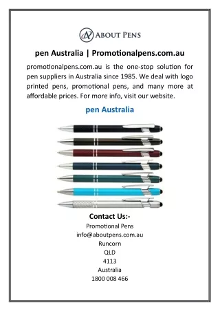 pen Australia | Promotionalpens.com.au