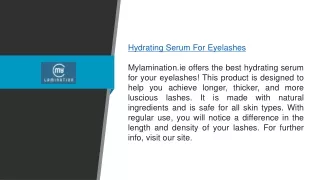 Hydrating Serum For Eyelashes Mylamination.ie1