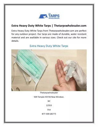 Extra Heavy Duty White Tarps  Thetarpswholesaler.com