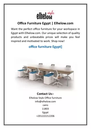 Office Furniture Egypt  Elhelow.com