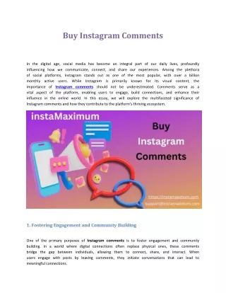 Buy Instagram Comments