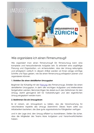 Wie organisiere ich einen Firmenumzug?