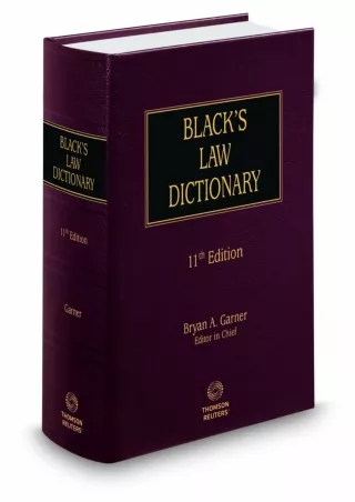 Read ebook [PDF] Black’s Law Dictionary, 11th Edition (BLACK'S LAW DICTIONARY (STANDARD EDITION))