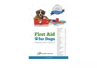 Download PDF First Aid for Dogs An invaluable guide for all dog lovers full