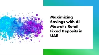 Retail Fixed deposits