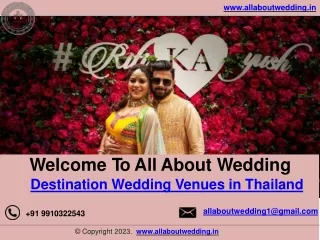 Destination Wedding Venues in Thailand