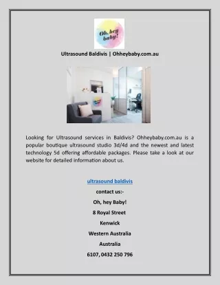 Ultrasound Baldivis | Ohheybaby.com.au