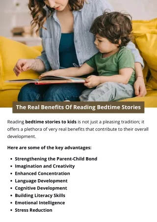 The Real Benefits Of Reading Bedtime Stories