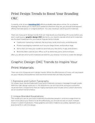 2023 - Print Design Trends to Boost Your Branding OKC