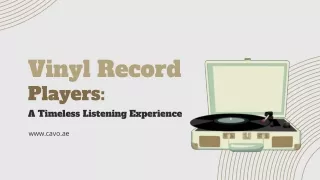 Vinyl Record Player dubai_ A Timeless Listening Experience