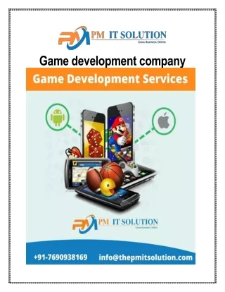 Best Game Development Company | PM IT Solution