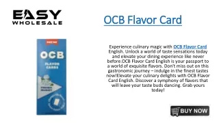 OCB Flavor Card