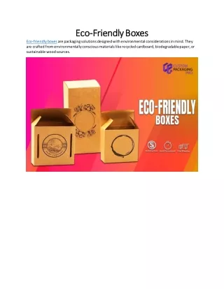 Eco-Friendly Boxes