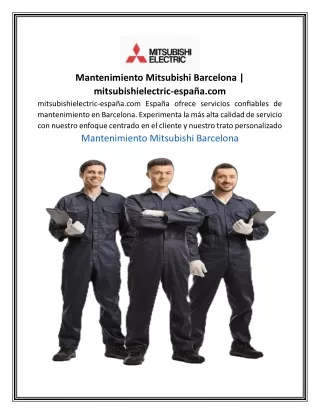 Mantenimiento Mitsubishi Barcelona | mitsubishielectric-españa.com