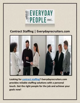 Contract Staffing | Everydayrecruiters.com