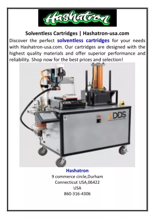 Solventless Cartridges  Hashatron-usa.com