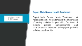 Expert Male Sexual Health Treatment | Aaronspitz.com