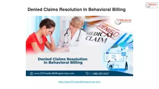 Denied Claims Resolution In Behavioral Billing