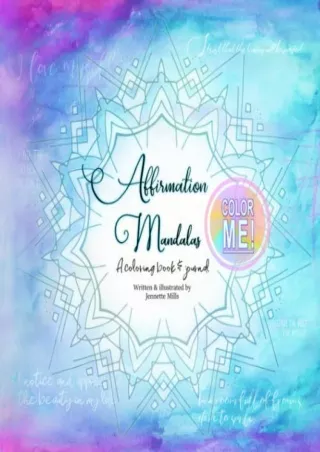 [PDF READ ONLINE] Affirmation Mandalas: A coloring book & journal