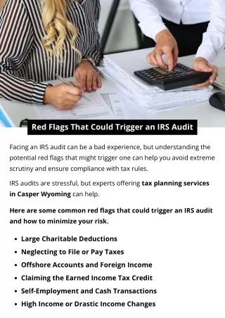 Red Flags That Could Trigger an IRS Audit