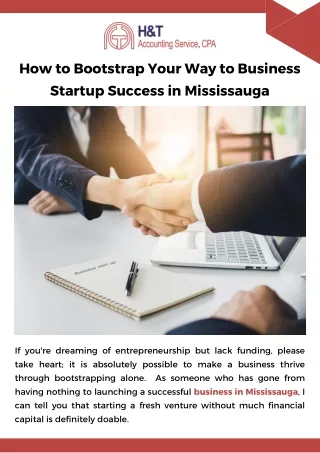 How to Bootstrap Your Way to Business Startup Success in Mississauga