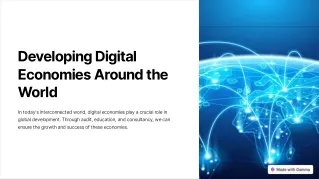 Developing Digital Economies Around the World - IDCA