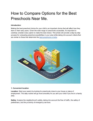 How to Compare Options for the Best Preschools Near Me.