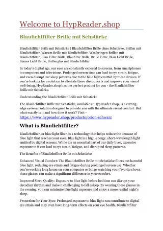 Blaulichtfilter Brille