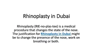 Rhinoplasty in Dubai