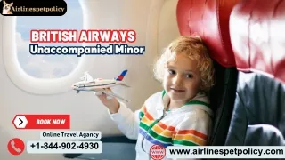 How can I book a British Airways unaccompanied minor flight for my child's trip?